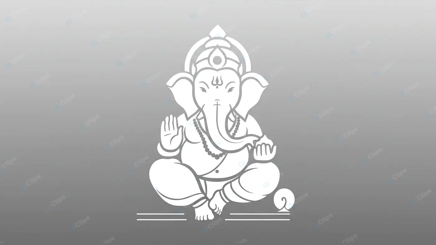 Radiant Ganesha Icon on Gradient