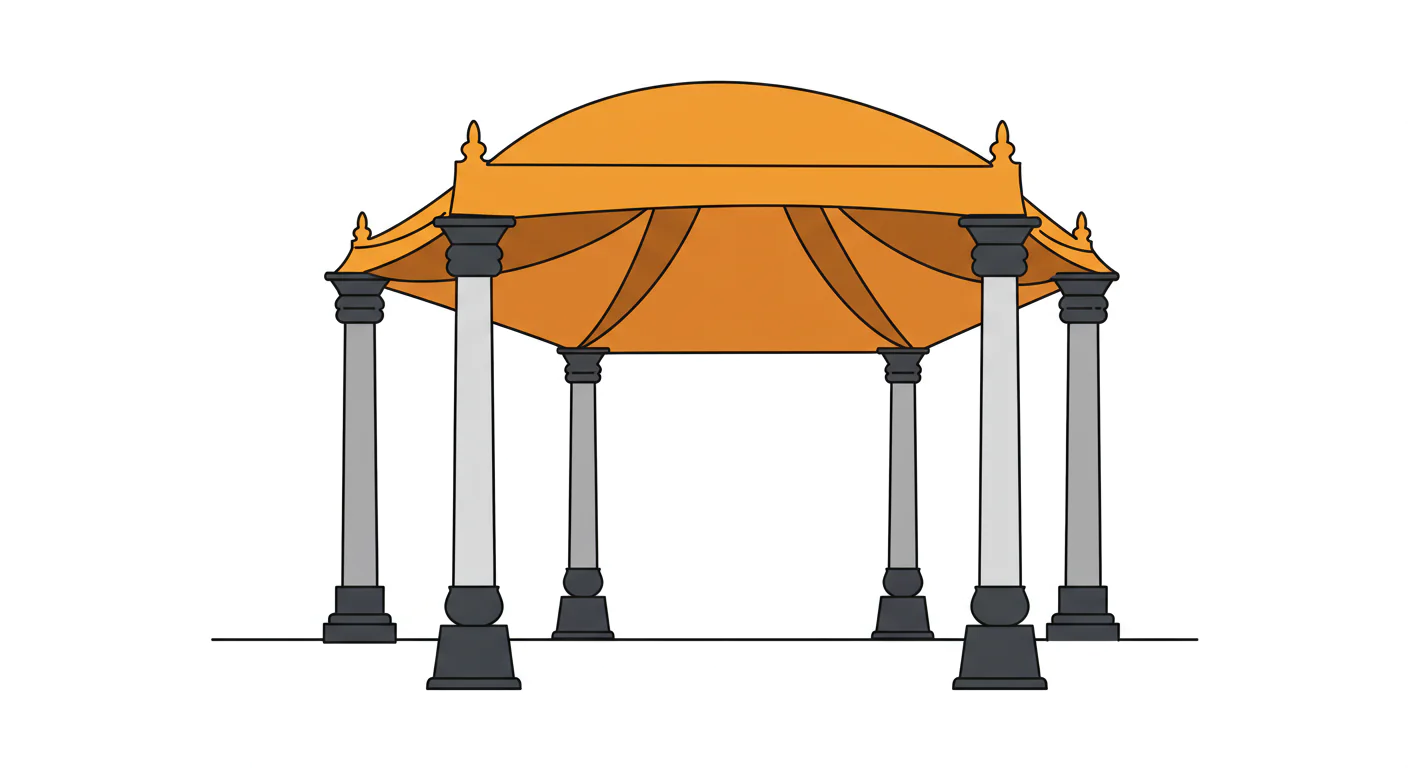 Elegant Pavilion Vector Illustration