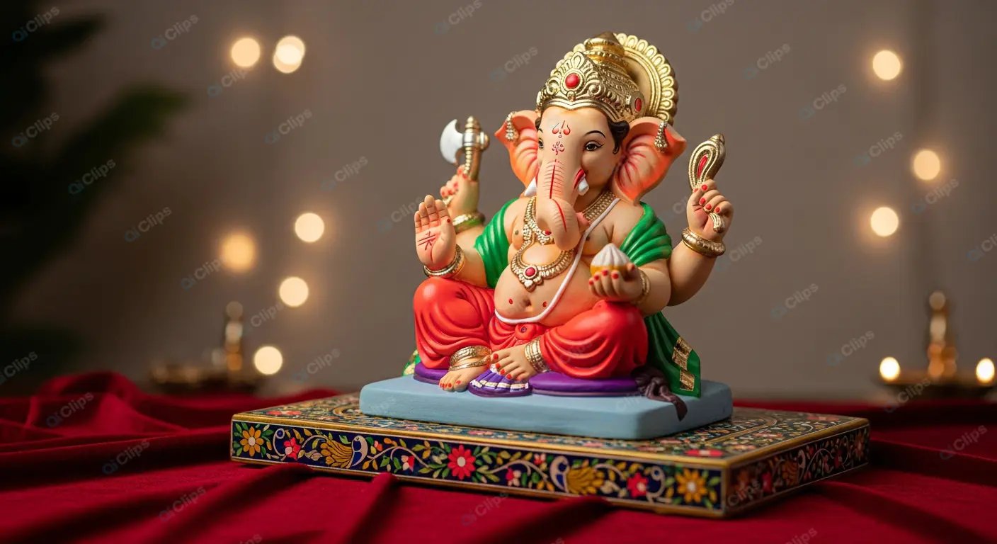 Ganesha Idol Festive Ambiance