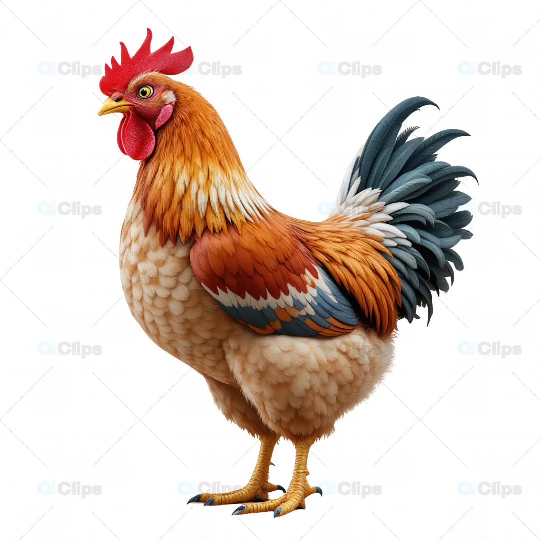 High-Resolution 3D Model of a Vibrant Rooster – Ideal for Farm and Rural Scene Projects