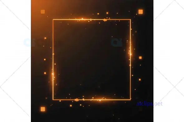 Golden Glow Abstract Frame