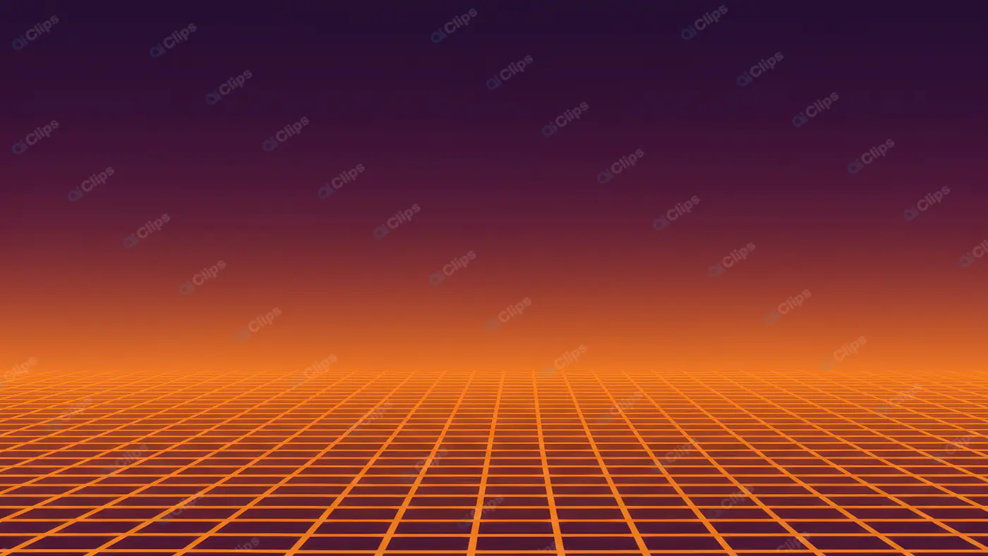 Retro Sunset Grid Horizon
