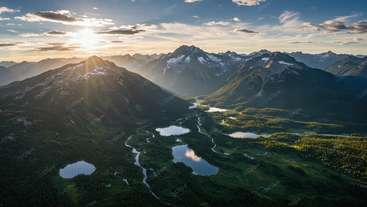 Majestic Mountain Valley Lakes