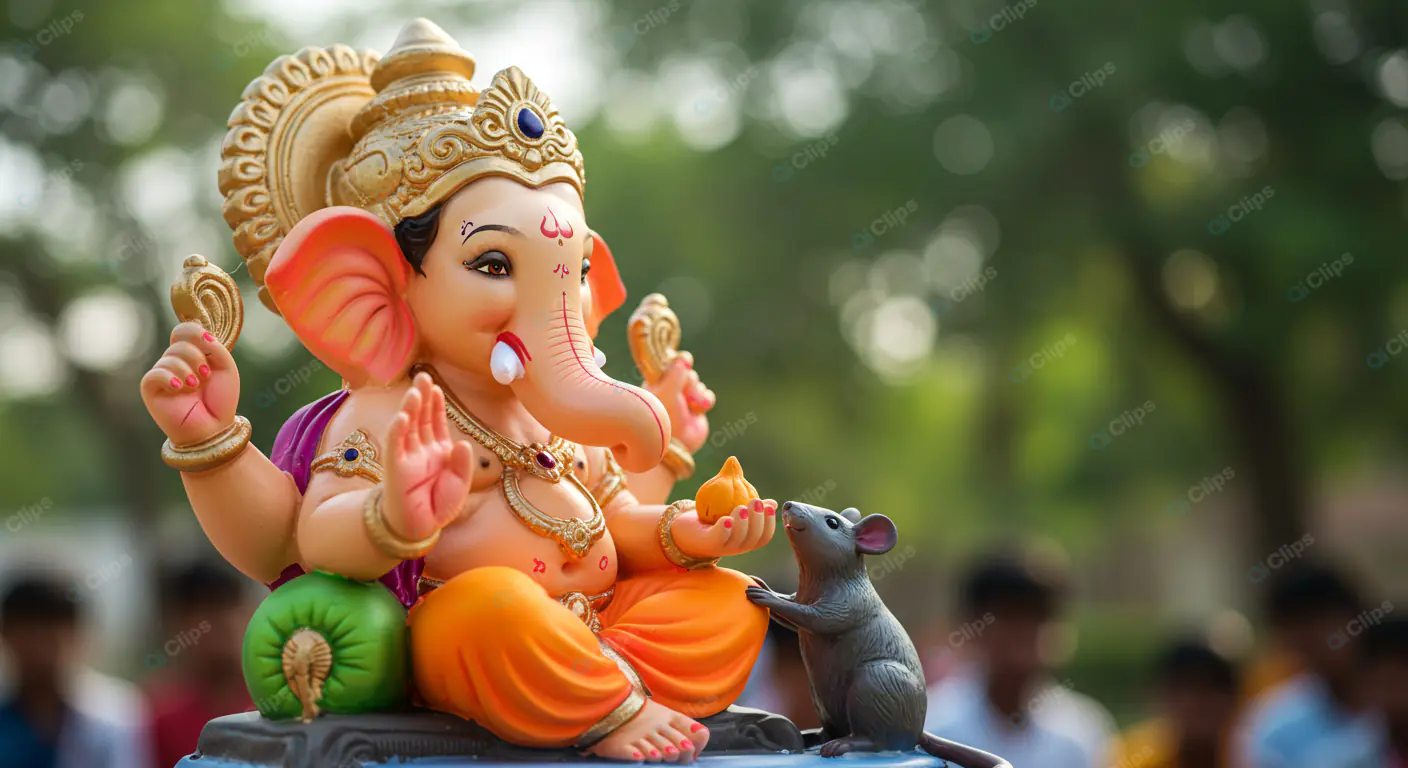 Ganesha's Colorful Blessing