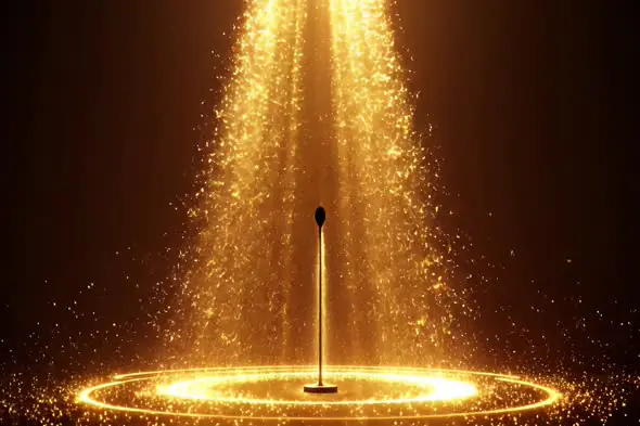 Golden Spotlight Microphone