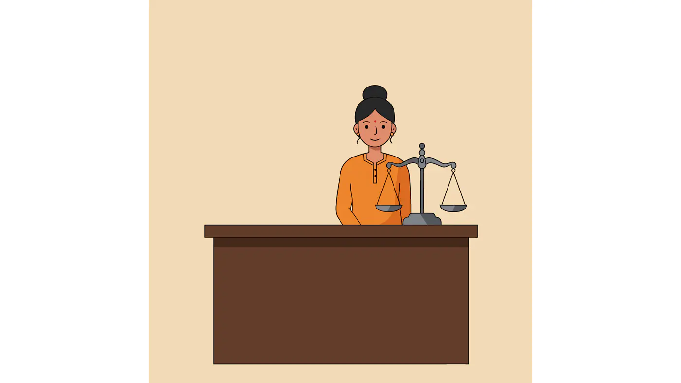 Legal Professional with Scales Vector