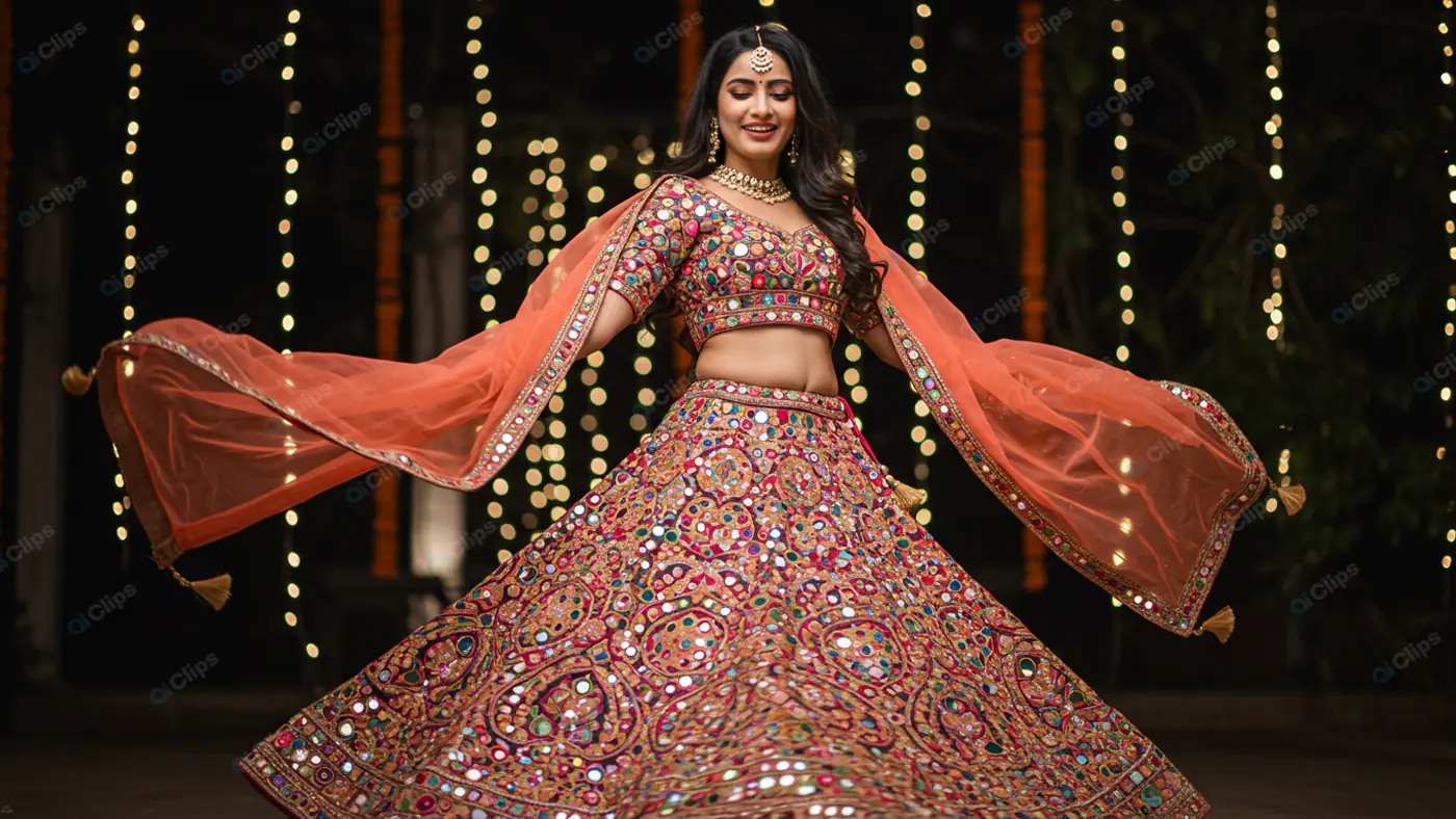 Vibrant Bride in Ornate Lehenga