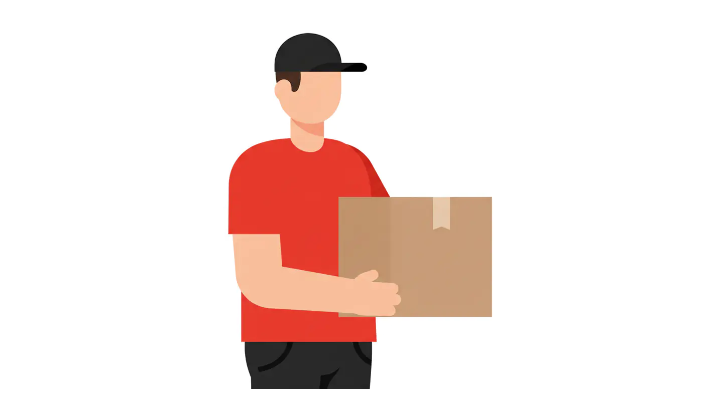 Delivery Person Vector Illustration