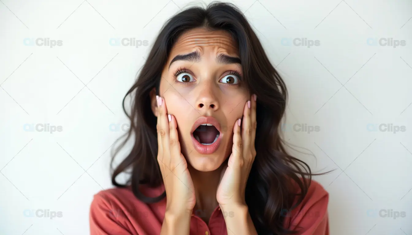 Surprised Woman Expression Close-Up