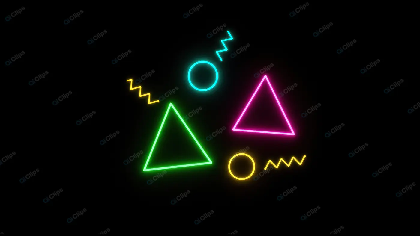 Neon Geometric Shapes
