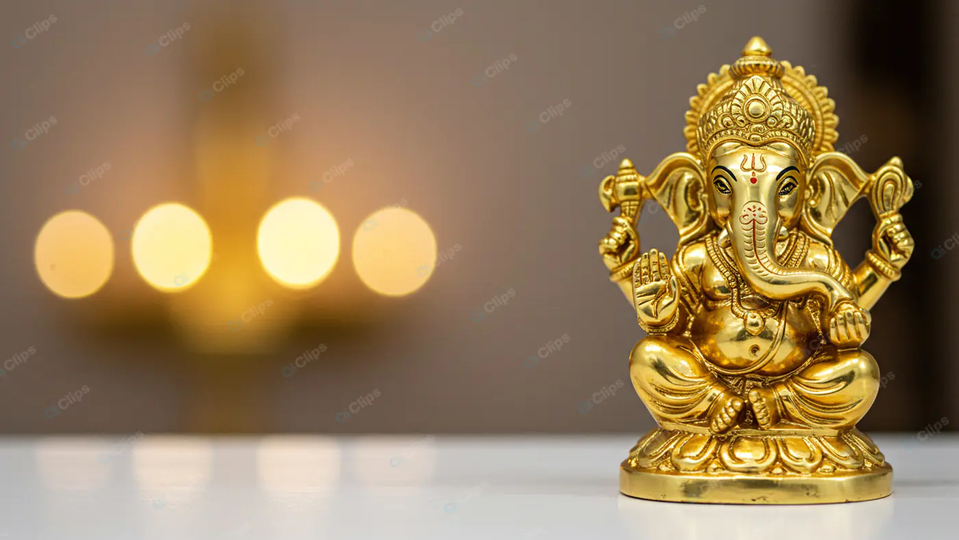 Golden Ganesha: Spiritual Elegance