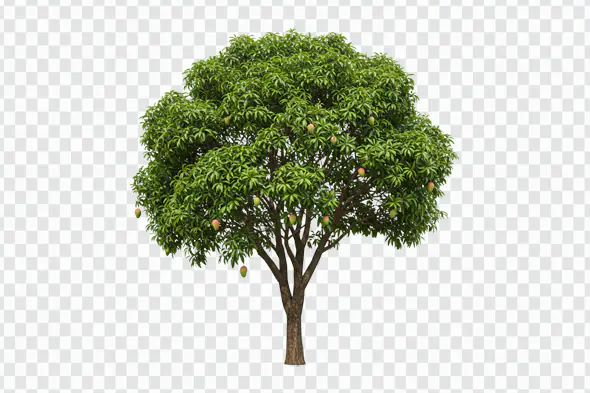 Lush Green Mango Tree Isolated PNG Clipart