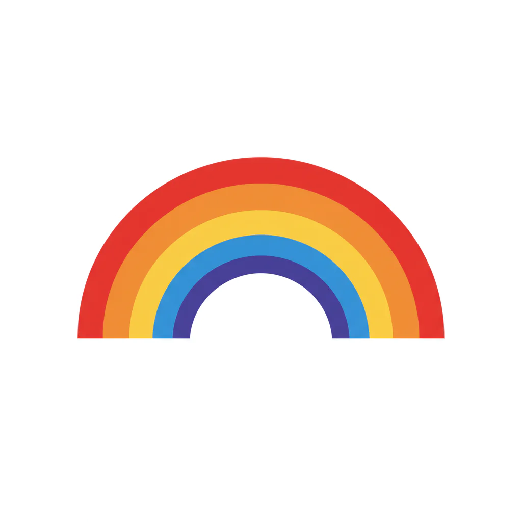 Vibrant Semicircle Rainbow Icon