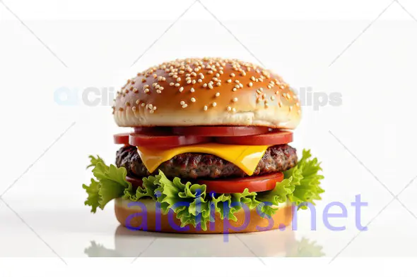 Classic Cheeseburger with Lettuce and Tomato