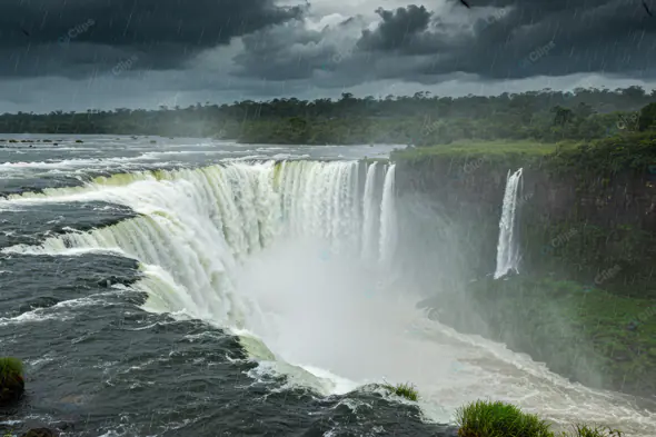 Stormy Waterfall Vista