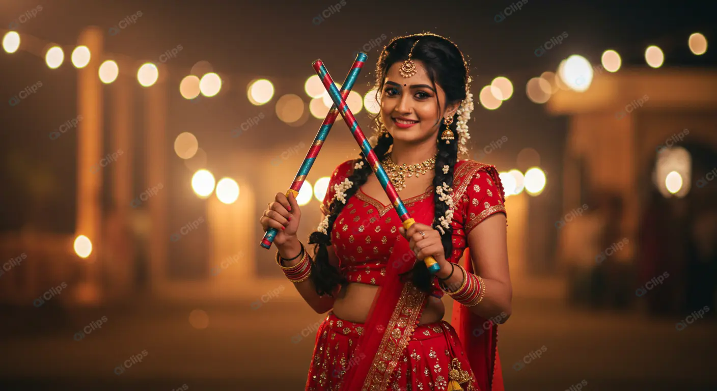 Luminous Navratri Enchantress