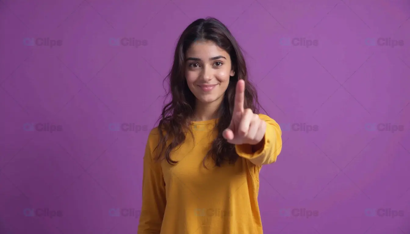 Woman Pointing Forward