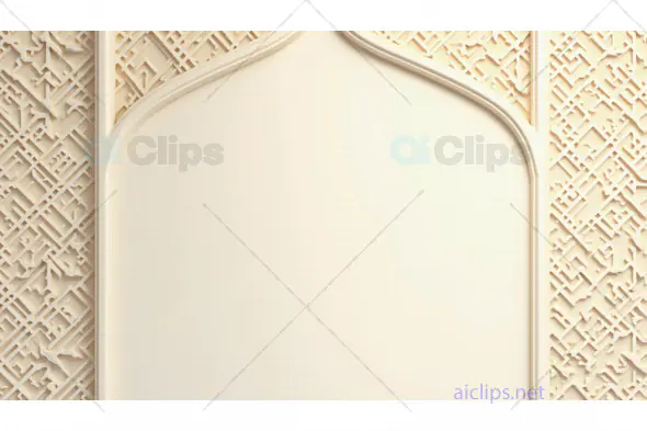Elegant Arabic-Inspired Geometric Arch Frame