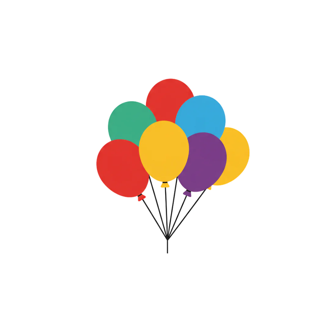 Vibrant Balloon Bouquet Icon