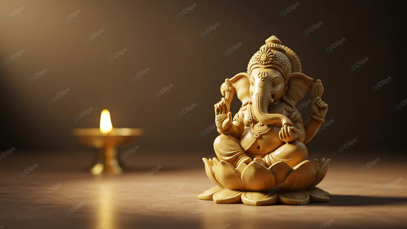Ganesha's Candlelit Serenity