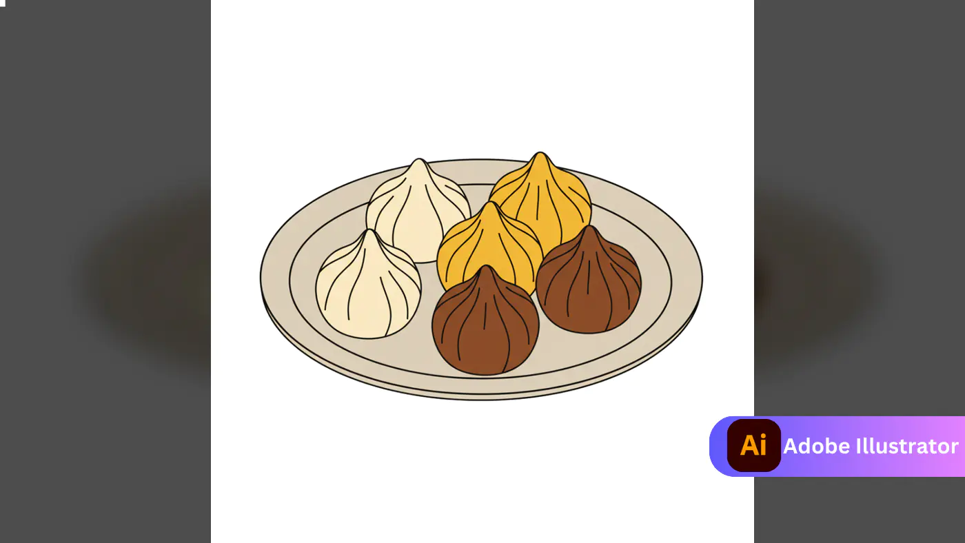 Colorful Modak Vector Illustration