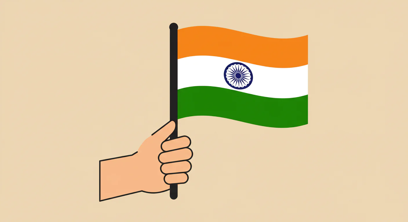 Waving Indian Flag Vector