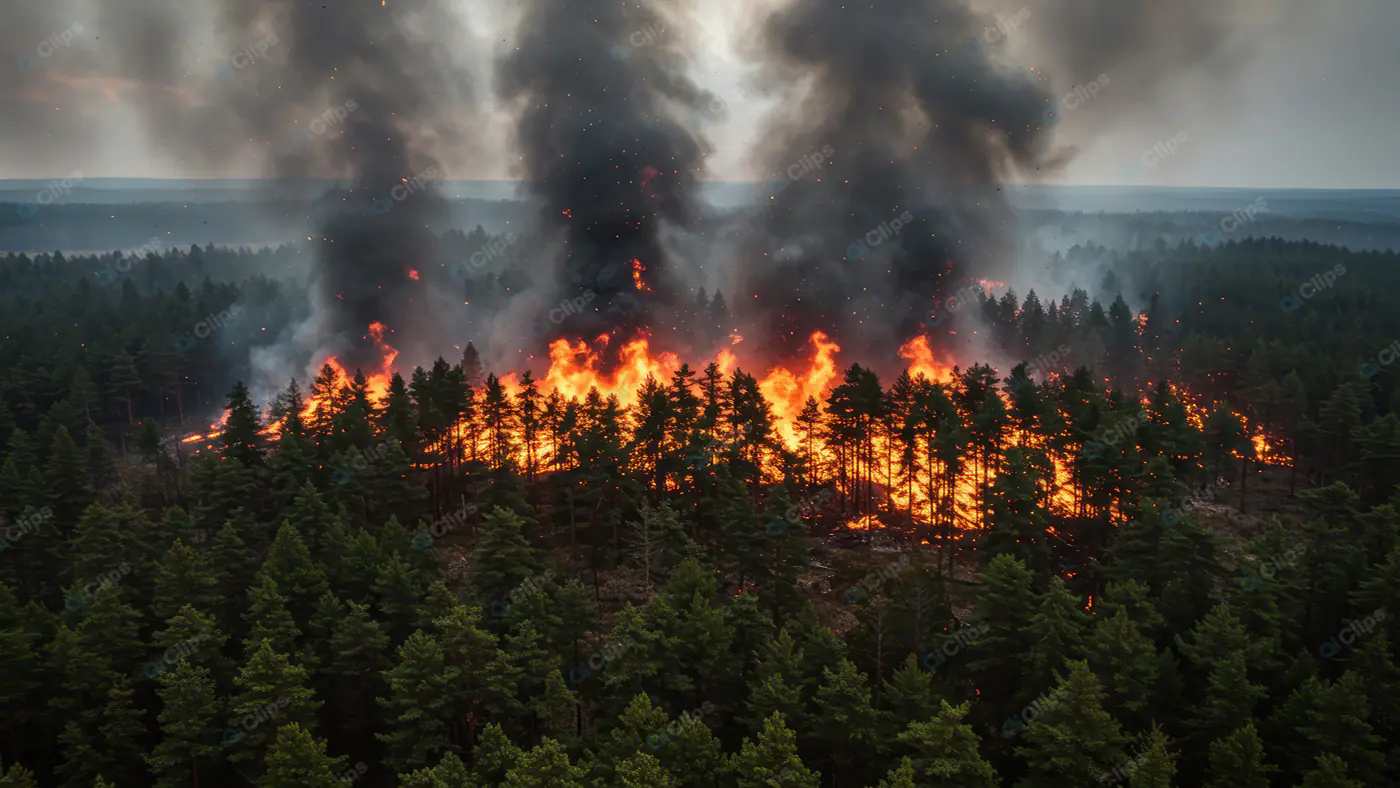 Raging Forest Fire Inferno