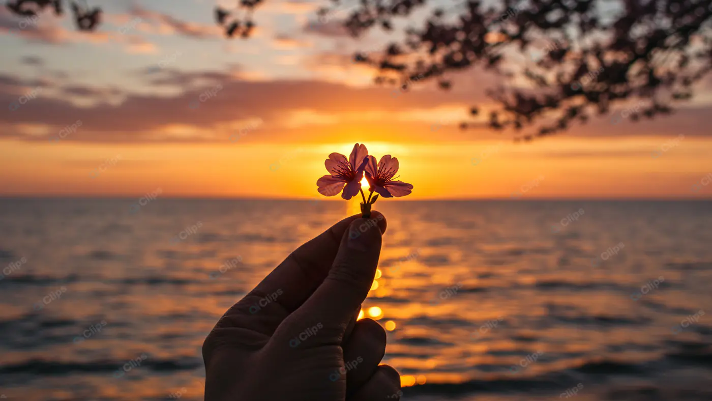 Delicate Blossoms at Sunset