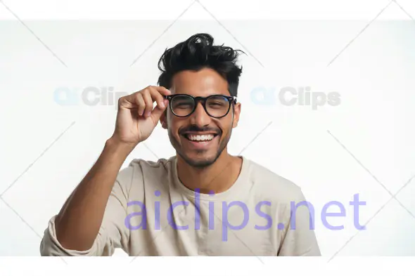 Man Smiling with Glasses