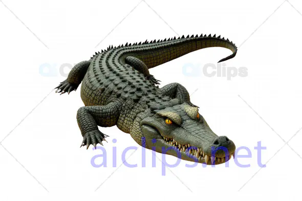 Realistic 3D Crocodile Model – Detailed Animal Illustration
