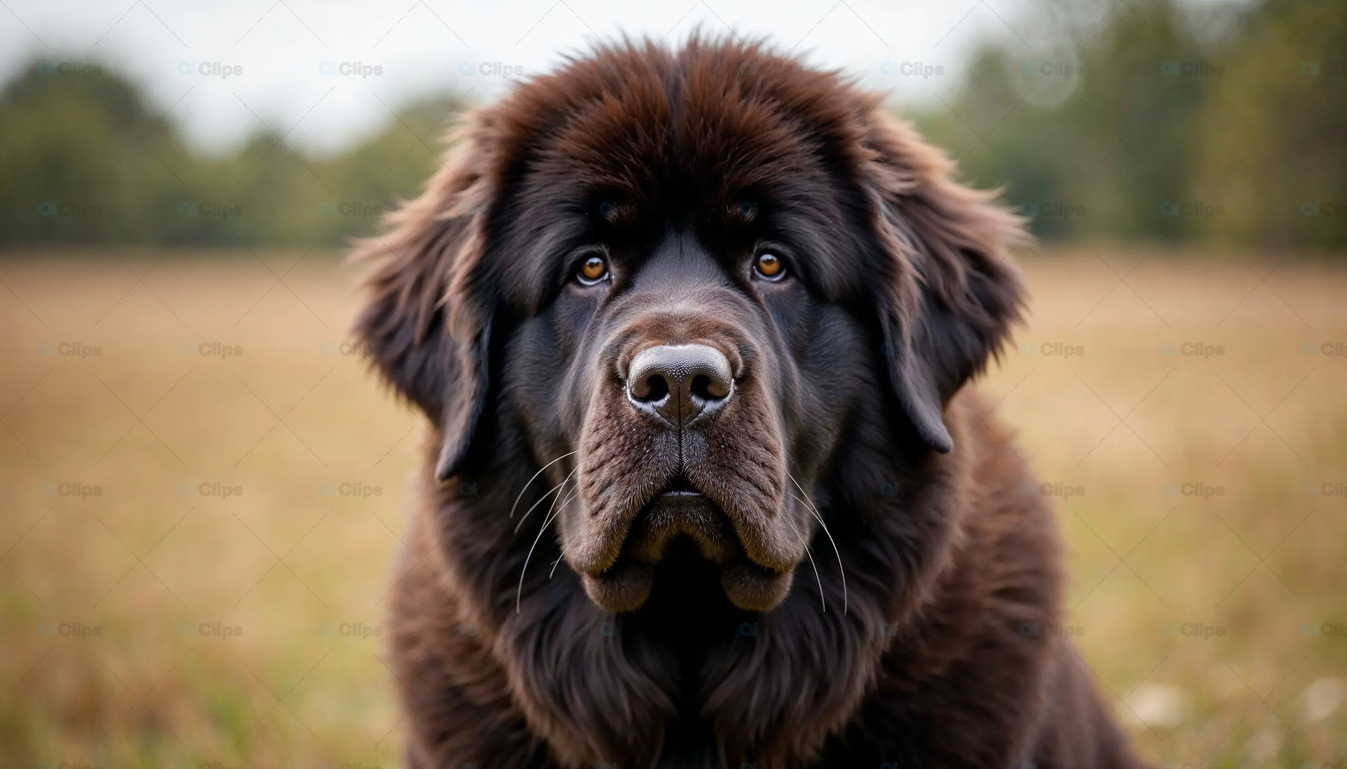 Close-Up of Fluffy Brown Dog