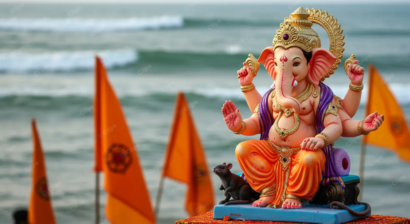 Seaside Ganesha: Divine Celebration