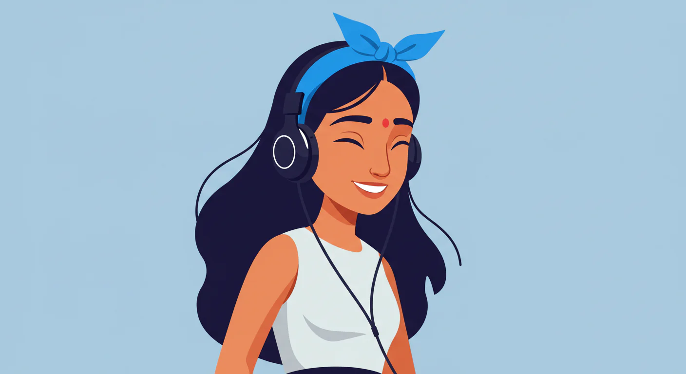 Joyful Music Listener Vector