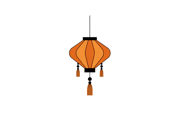 Professional Oriental Lantern Vector Graphic