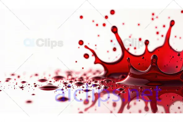 Red Liquid Splash Close-Up