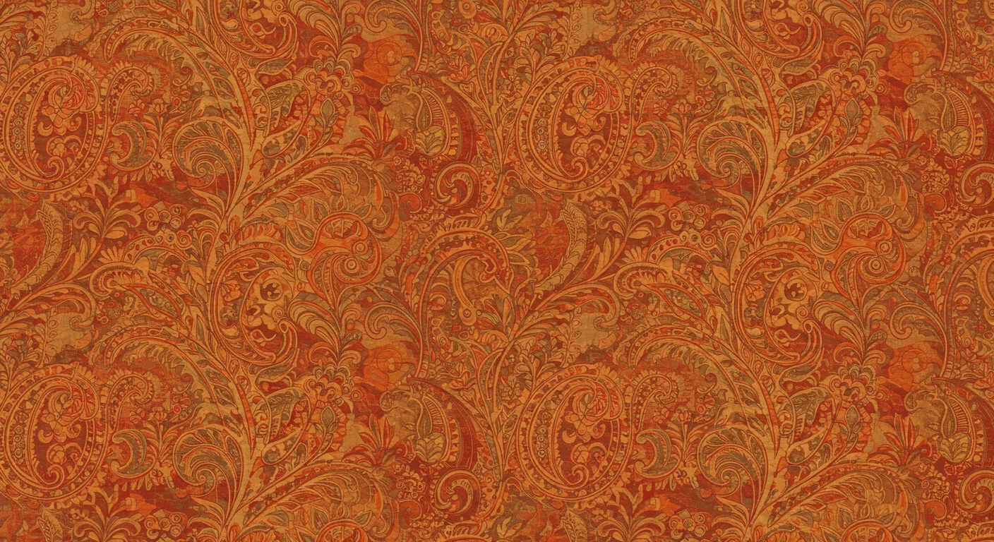 Rustic Paisley Heritage Fabric Texture | Seamless Traditional Indian Textile Design
