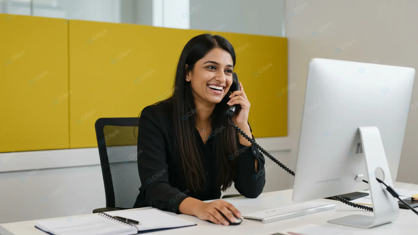 Cheerful Professional on Office Call