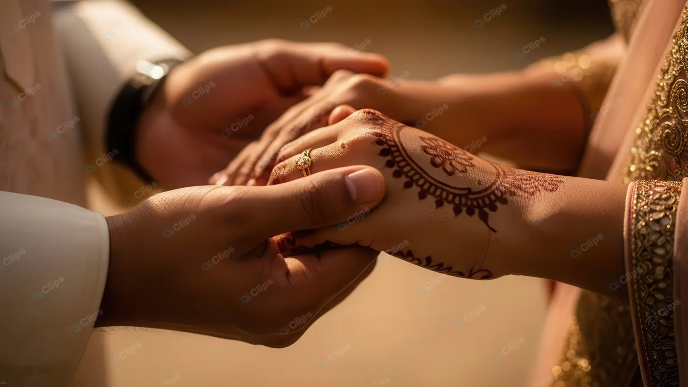 Intimate Indian Wedding Hand Ceremony
