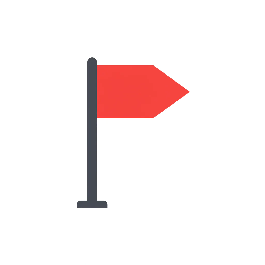 Minimalist Red Flag Icon