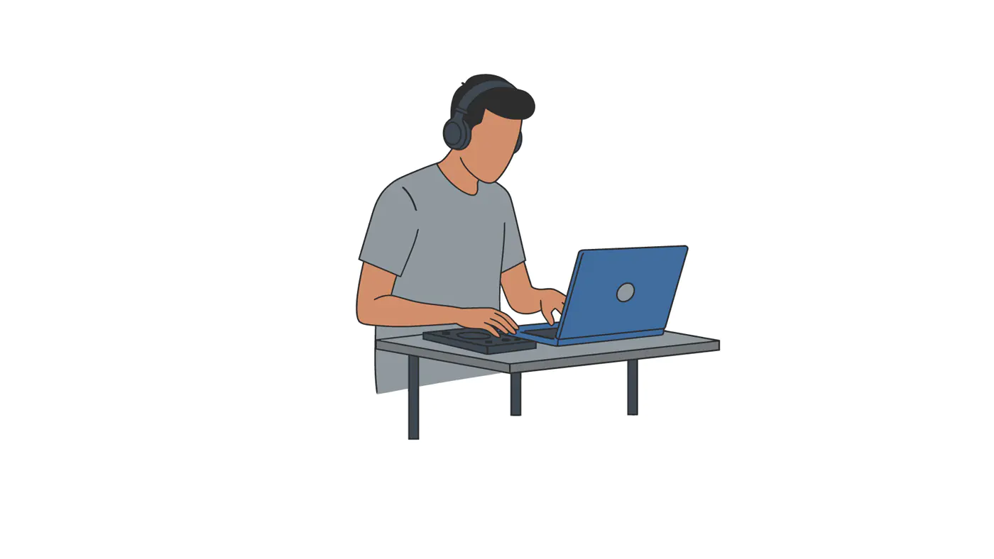 Online Learner Vector Illustration