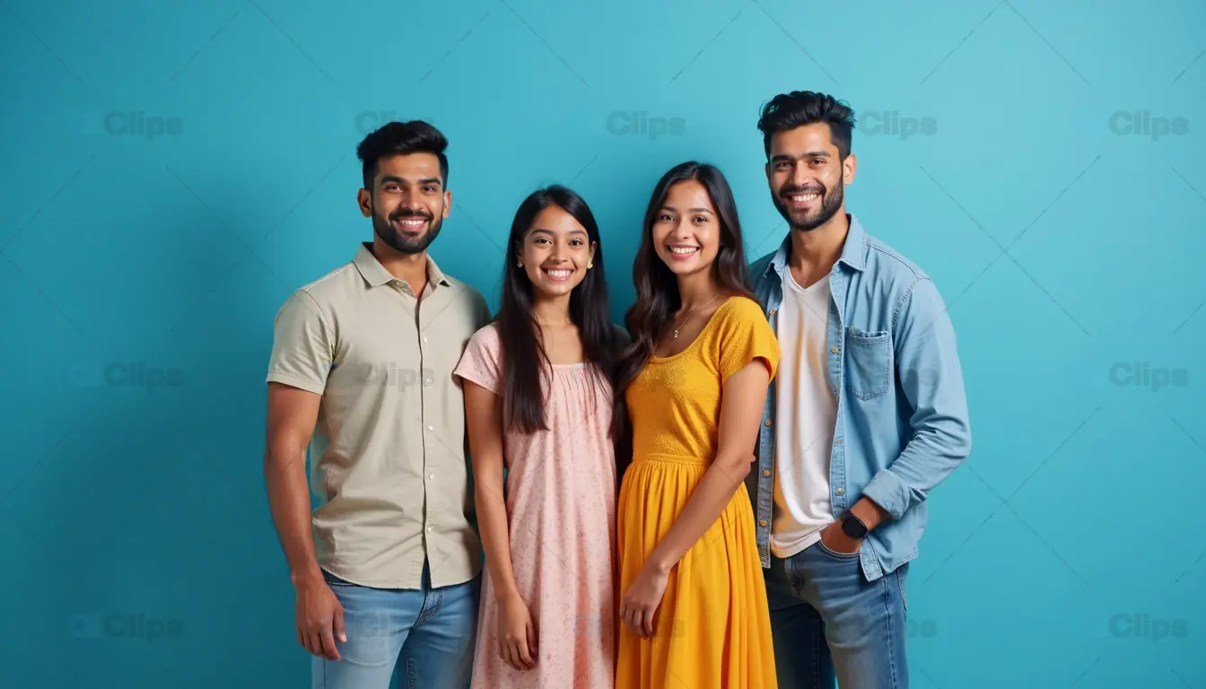 Group of Young Friends Smiling