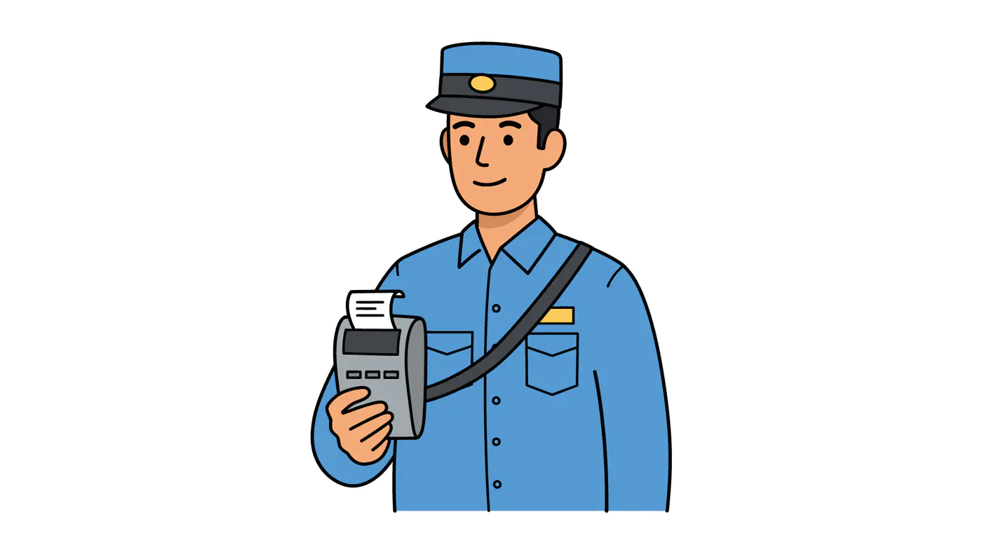Parking Attendant Vector Graphic