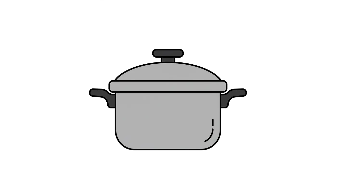 Minimalist Cooking Pot Vector