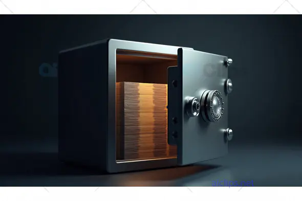 Secure Safe with Cash Stacks