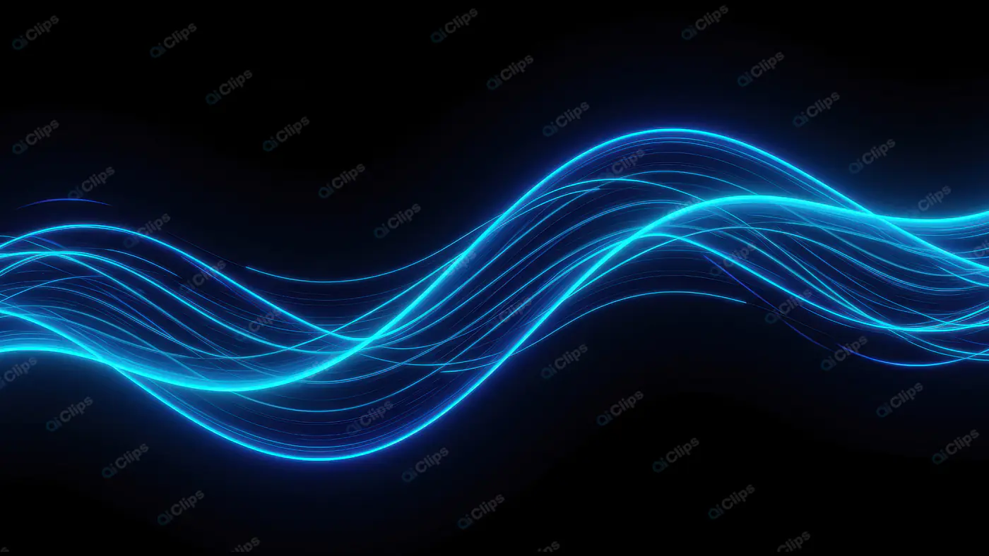 Neon Blue Wave Motion