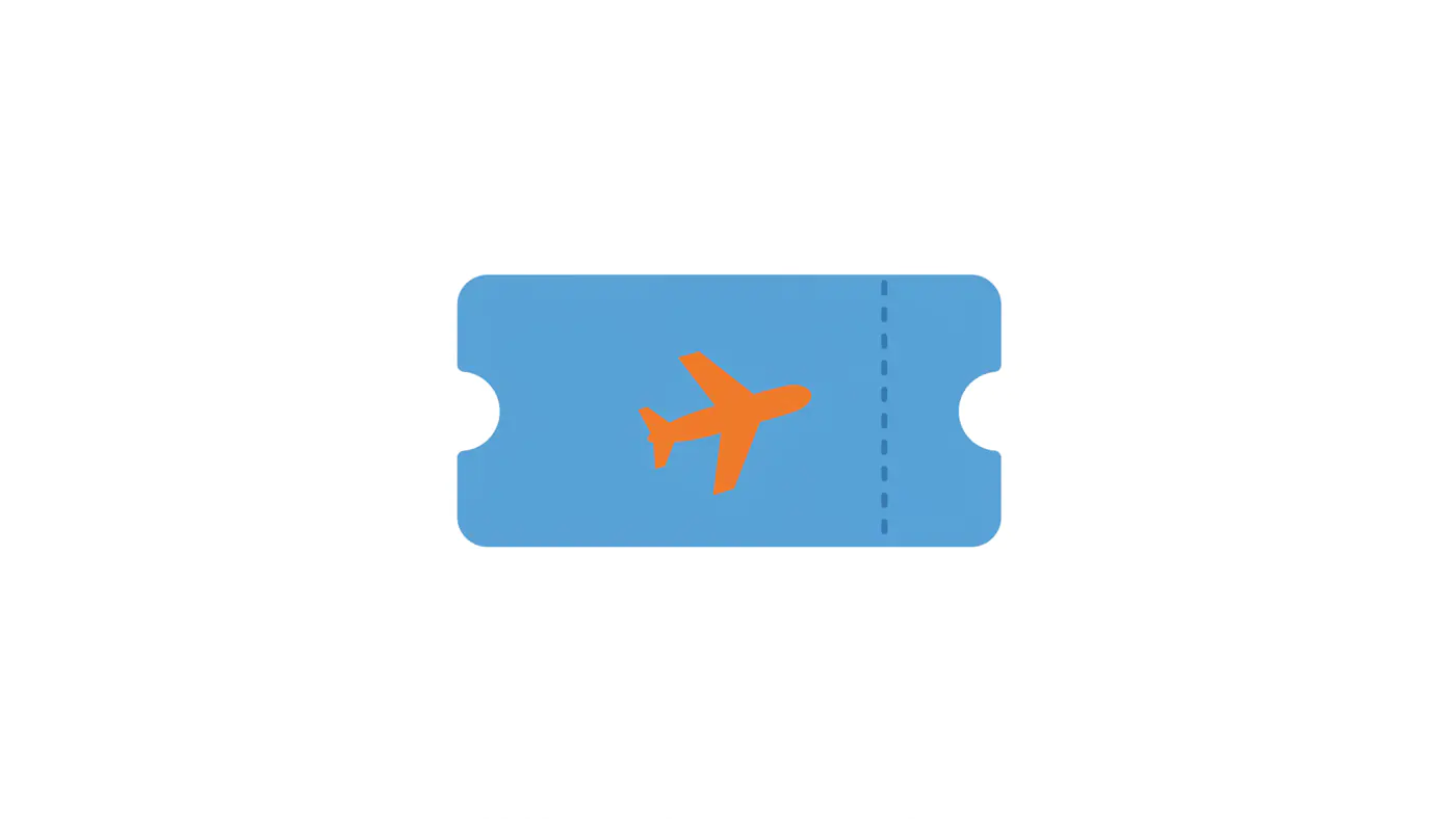 Stylized Airplane Ticket Icon