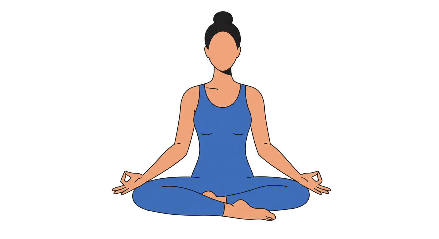 Minimalist Yoga Pose Illustration