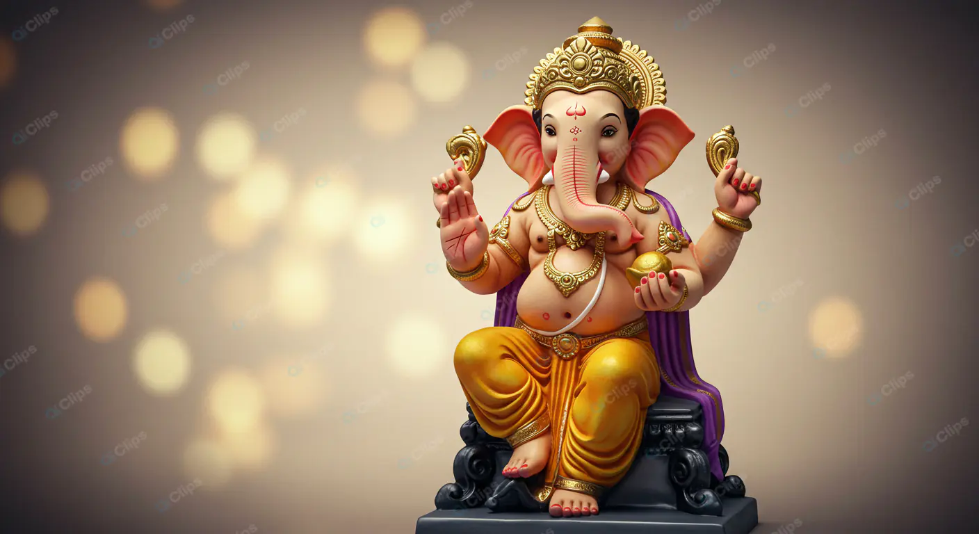 Radiant Ganesha: Divine Illumination
