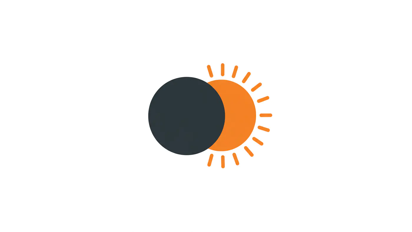 Solar Eclipse Minimalist Icon