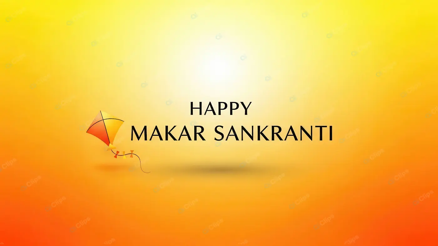 Sunrise Gradient Makar Sankranti Illustration